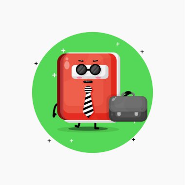 Şirin defter maskotu işe gidiyor.