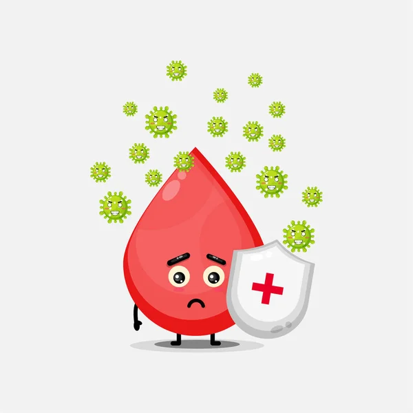 Cute Krew Jest Atakowana Przez Koronawirusa — Wektor stockowy