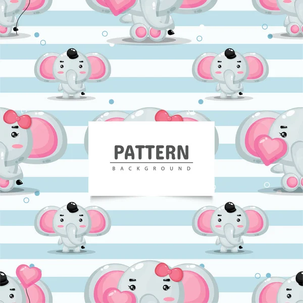 Seamless Pattern Elephant Design — Stock Vector