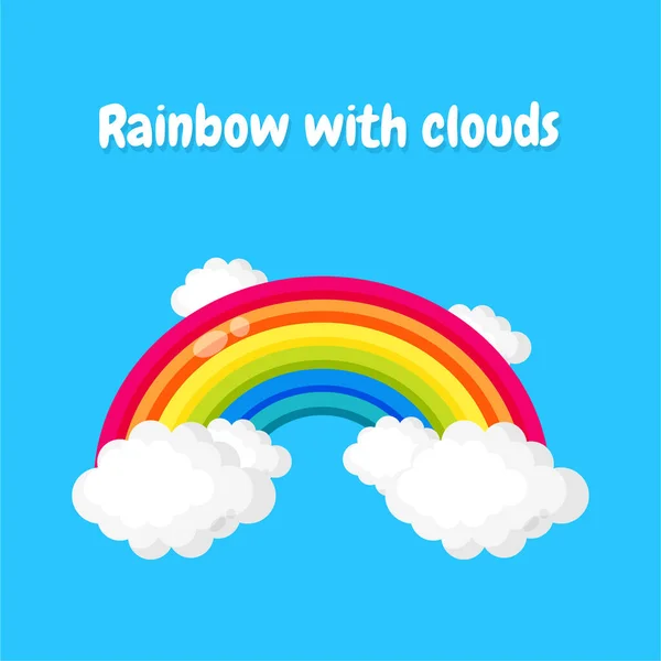 Rainbow Clouds Illustration — Stock Vector