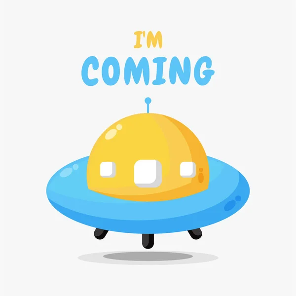 Ufo Baby Design Illustration — Stockvektor