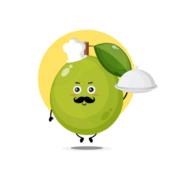 Niedliche Guaven Charaktere Werden Zum Koch — Stockvektor