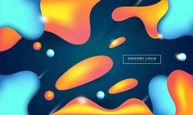 Renkli gradyan sıvı arkaplan tasarımı