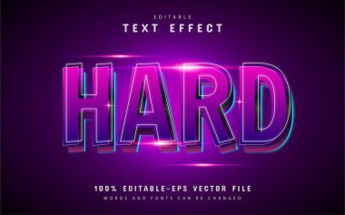Mor eğimli sert metin efekti