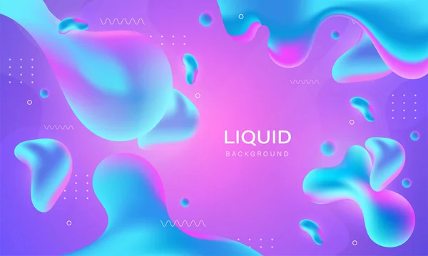 Purple Gradient Background Fluid Shape — Stock Vector