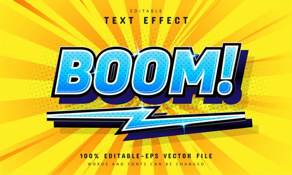 Boom Szövegeffektus Képregény Stílus Tervezés — Stock Vector