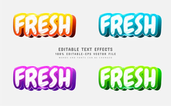 Design Effet Texte Frais — Image vectorielle