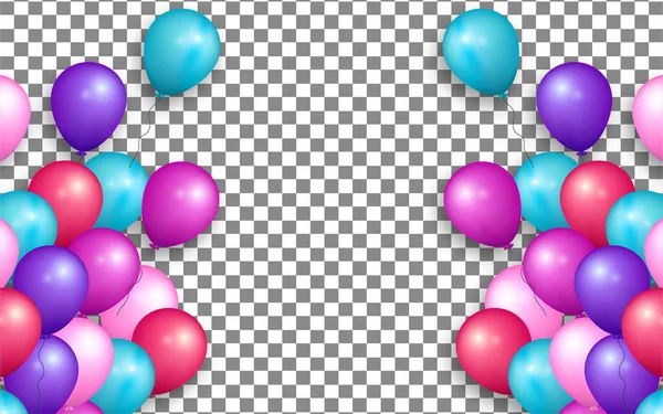 Πολύχρωμο Μπαλόνι Διαφανές Φόντο — Διανυσματικό Αρχείο