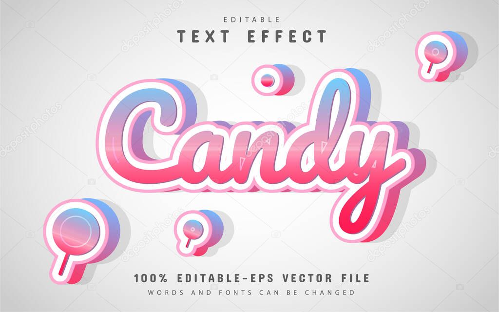 Editable Candy text effect