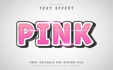 Pembe düzenlenebilir metin efekti
