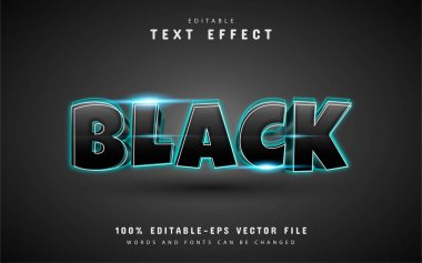 Parlak siyah metin efekti
