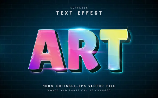 Colorful Art Text Effect — Stock Vector