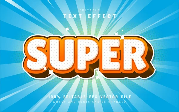 Super Tekst Effect Komische Stijl — Stockvector