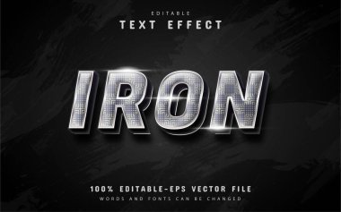 3d demir metin efekti