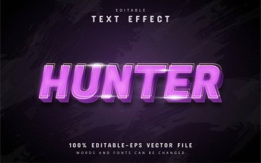 Mor gradyan ile avcı metin efekti