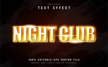 Gece kulübü metni, turuncu neon tarzı efekt