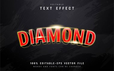 Elmas metin, kırmızı altın metin efekti