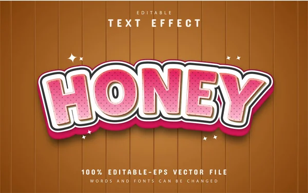 Honigtext Effekt Mit Rosa Farbverlauf — Stockvektor