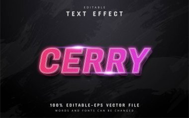 Cerry metin, pembe eğimli düzenlenebilir metin efekti