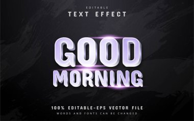 Günaydın metin, gümüş tarzı metin efekti