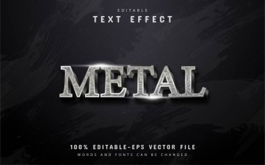 Metal metin, gümüş metin efekti