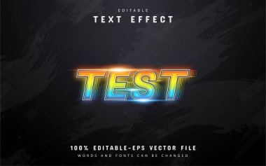 Test metni - renkli metin efekti