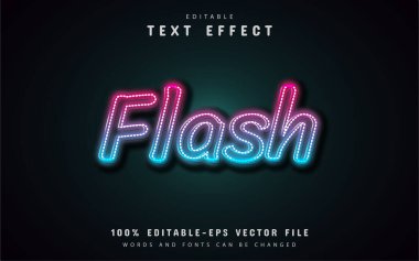 Flaş neon metin efektleri