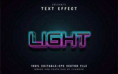 Işık neon tarzı metin efekti