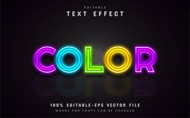 Neon renkli metin efekti