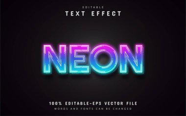Neon gradyan metin efekti