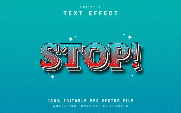 Stop Pontok Minta Stílusú Szöveges Hatás — Stock Vector