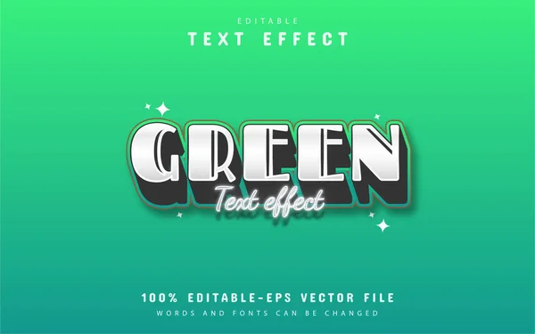 Texto Verde Efeito Texto Estilo Gradiente Verde —  Vetores de Stock