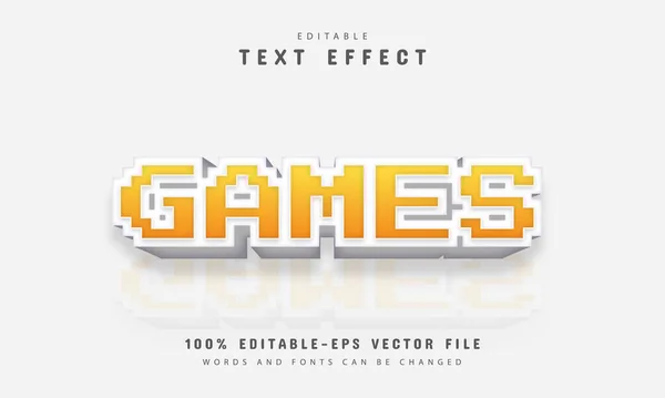 Jogos Pixel Efeito Texto — Vetor de Stock