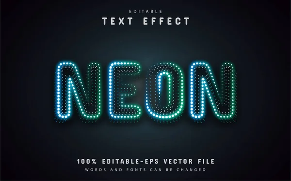 Mavi yeşil neon noktalar metin efekti