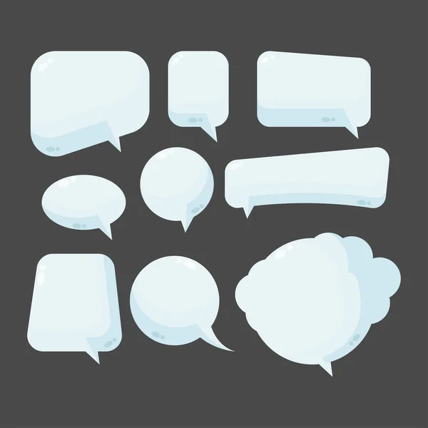 Set Speech Bubble Boxes Dialogue — Stock Vector