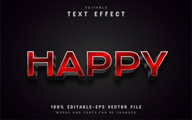 Mutlu metin efekti düzenlenebilir