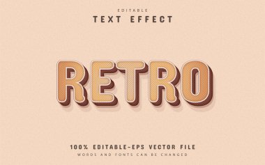 Retro metin efekti düzenlenebilir