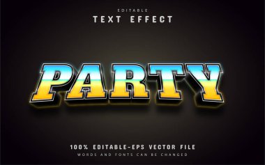 Parti metni, 3d gradyan biçim metin efekti