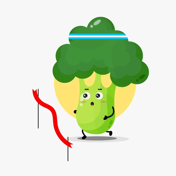 Şirin Brokoli Karakter Yarışması — Stok Vektör