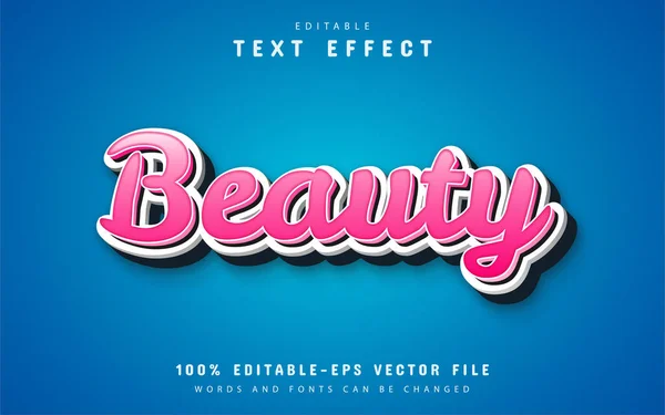 Textový Efekt Krásy Upravitelný — Stockový vektor