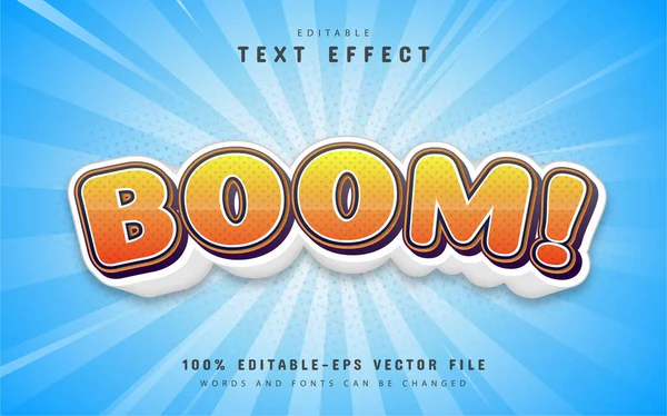 Boom Text Text Effekt Comic Stil — Stockvektor