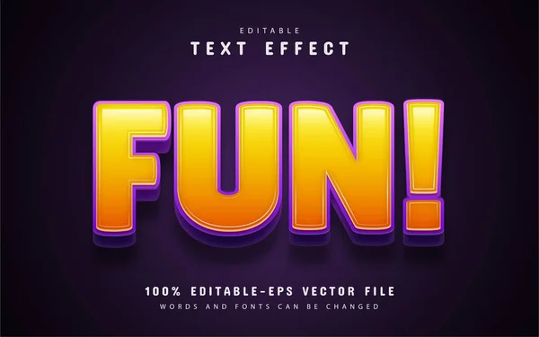 Fun Text Editable Cartoon Style Text Effect — Stock Vector