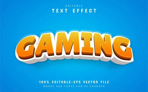 Gaming Text Effekt Cartoon Stil — Stockvektor