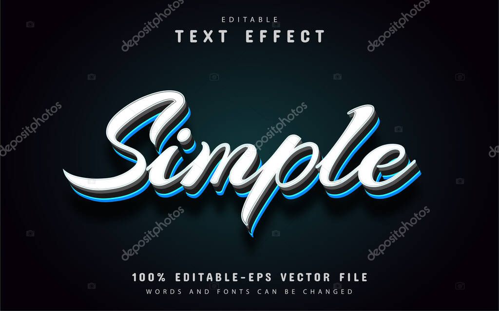 Simple minimalistic style text effect