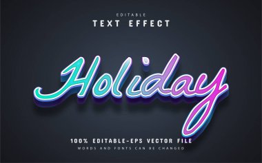 Tatil metin efekti düzenlenebilir