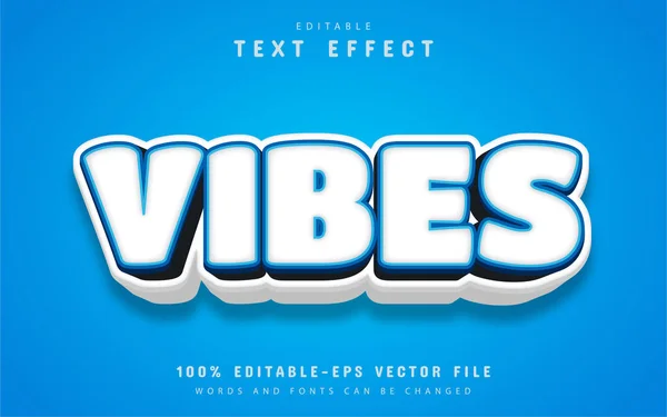 Vibes Text Effect Cartoon Style — Stock Vector