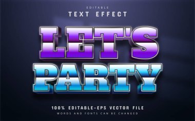 Parti metni, retro 80 'ler tarzı metin efekti