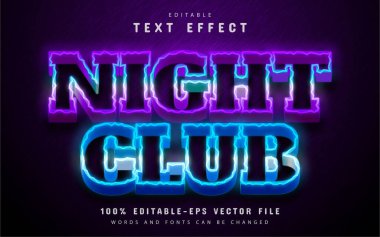 Gece kulübü metin efekti neon tarzı