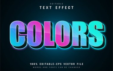 Parlak metin efekti düzenlenebilir