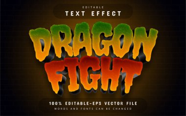 Ejderha dövüşü 3 boyutlu metin efekti